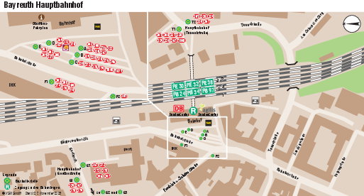 Haltestellenbelegung Bayreuth Hauptbahnhof Haltestellenbelegung Bayreuth Hauptbahnhof