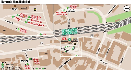 Haltestellenbelegung Bayreuth Hauptbahnhof