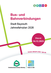 Fahrplanheft: Stadtwerke Bayreuth