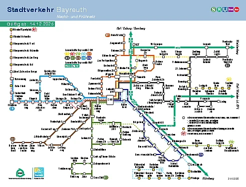 Stadtverkehr Bayreuth: Nacht- und Frühnetz