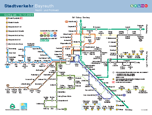 Stadtverkehr Bayreuth: Nacht- und Frühnetz Stadtverkehr Bayreuth: Nacht- und Frühnetz